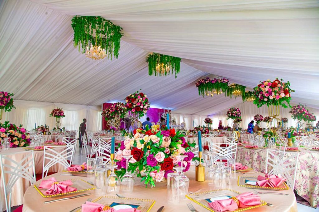 Hire decorators to design the tent and or reception venue