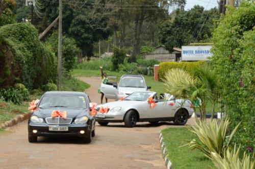 wedding cars on kampala streets